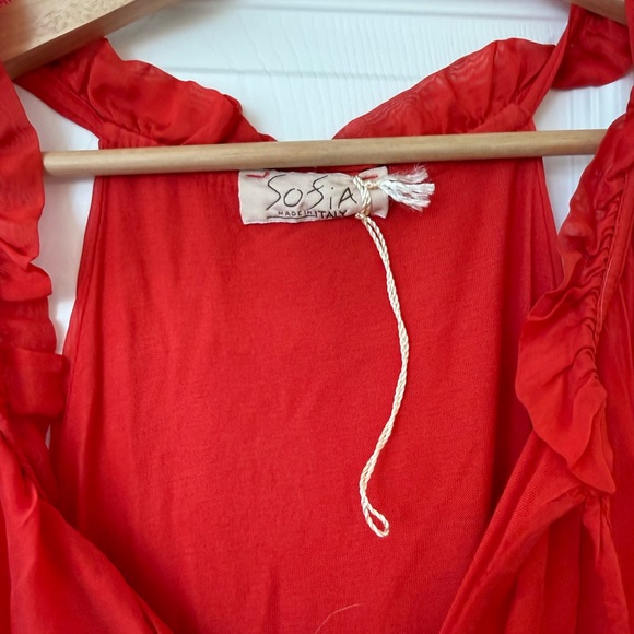 Sofia made in Italy red dress nwot - Picture 2 of 6